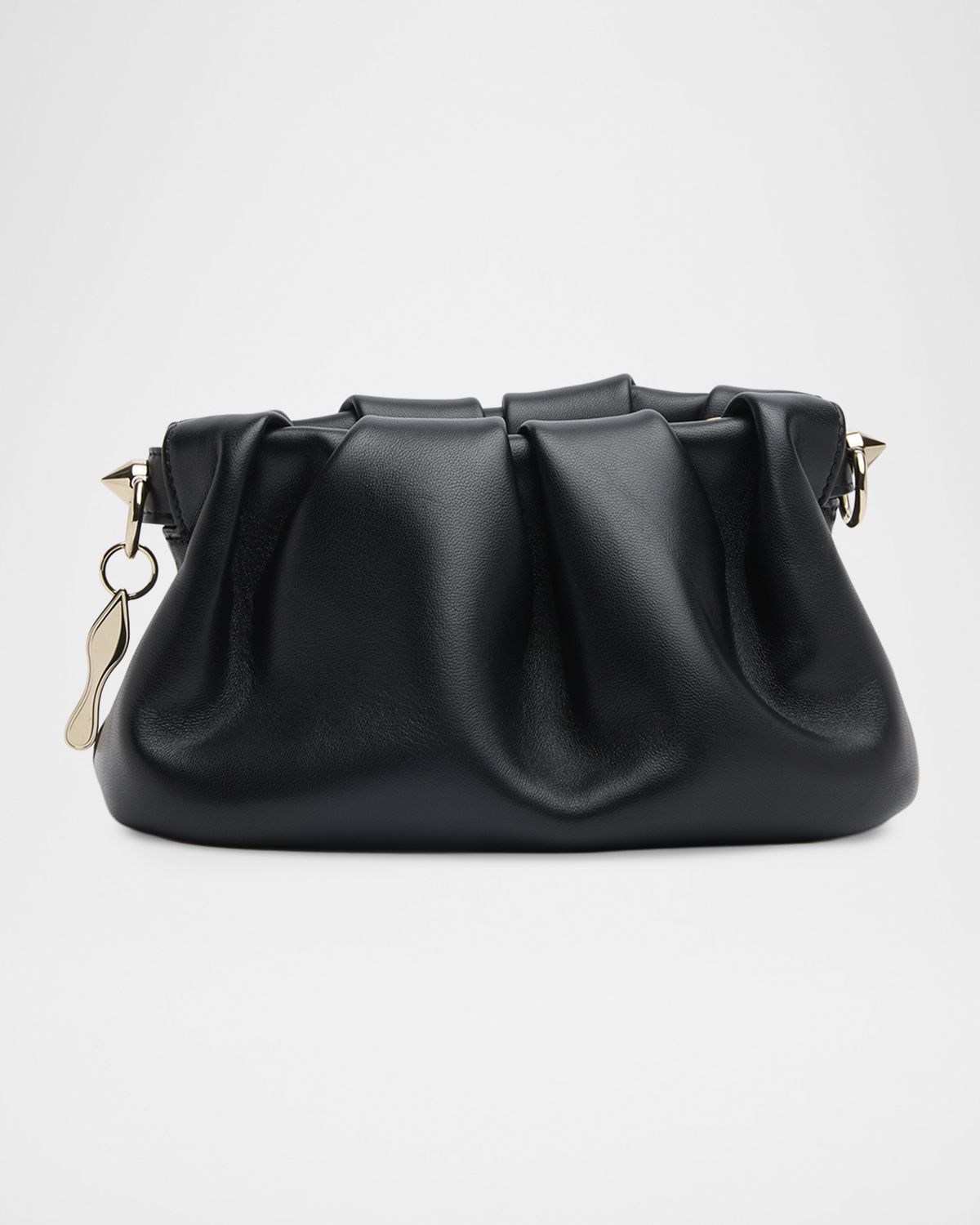 Christian Louboutin Eva Mini Pleated Crossbody Bag in Nappa Leather