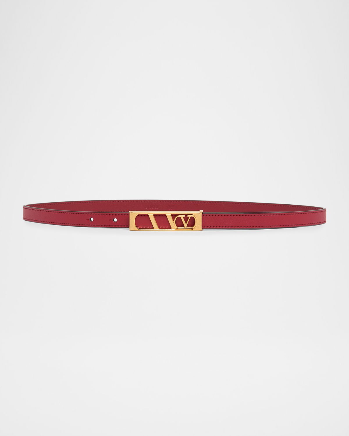 Valentino Garavani VLogo Signature Skinny Calfskin Belt, 15mm | Thumbnail 3 Valentino Garavani VLogo Signature Skinny Calfskin Belt, 15mm | Thumbnail 3