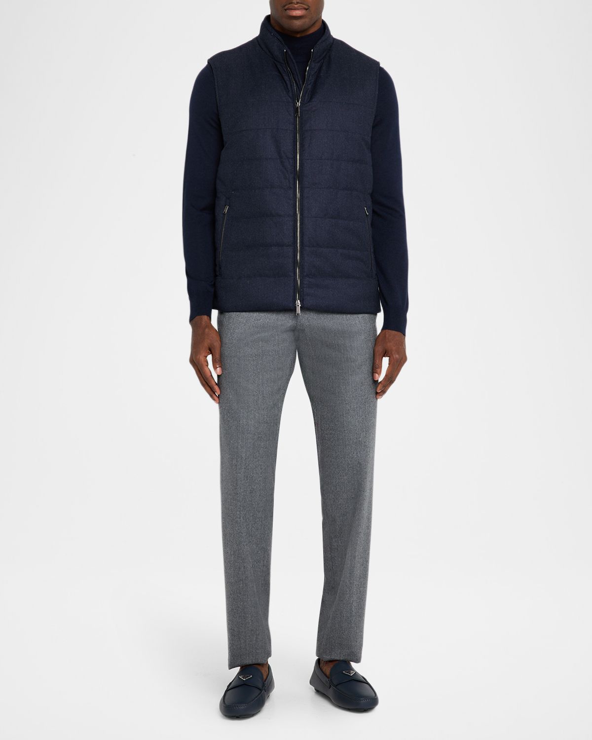 Eton Men 's Wool Padded Full-Zip Vest | Thumbnail 6 Eton Men 's Wool Padded Full-Zip Vest | Thumbnail 6