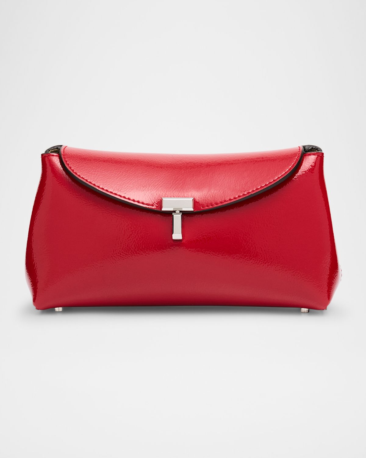 Toteme Mini T-Lock Naplack Leather Clutch