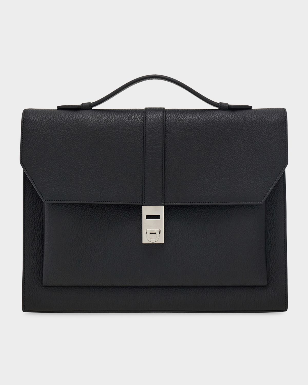 Ferragamo Men 's Hug Leather Briefcase | Thumbnail 9 Ferragamo Men 's Hug Leather Briefcase | Thumbnail 9