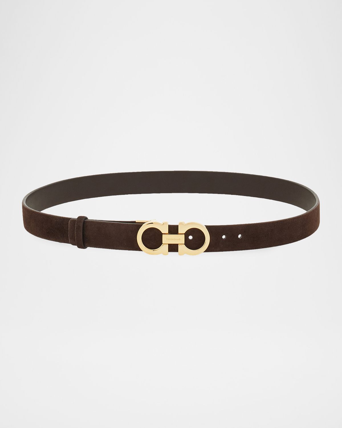 Ferragamo Donna Suede Double Gancini Belt | Thumbnail 4 Ferragamo Donna Suede Double Gancini Belt | Thumbnail 4