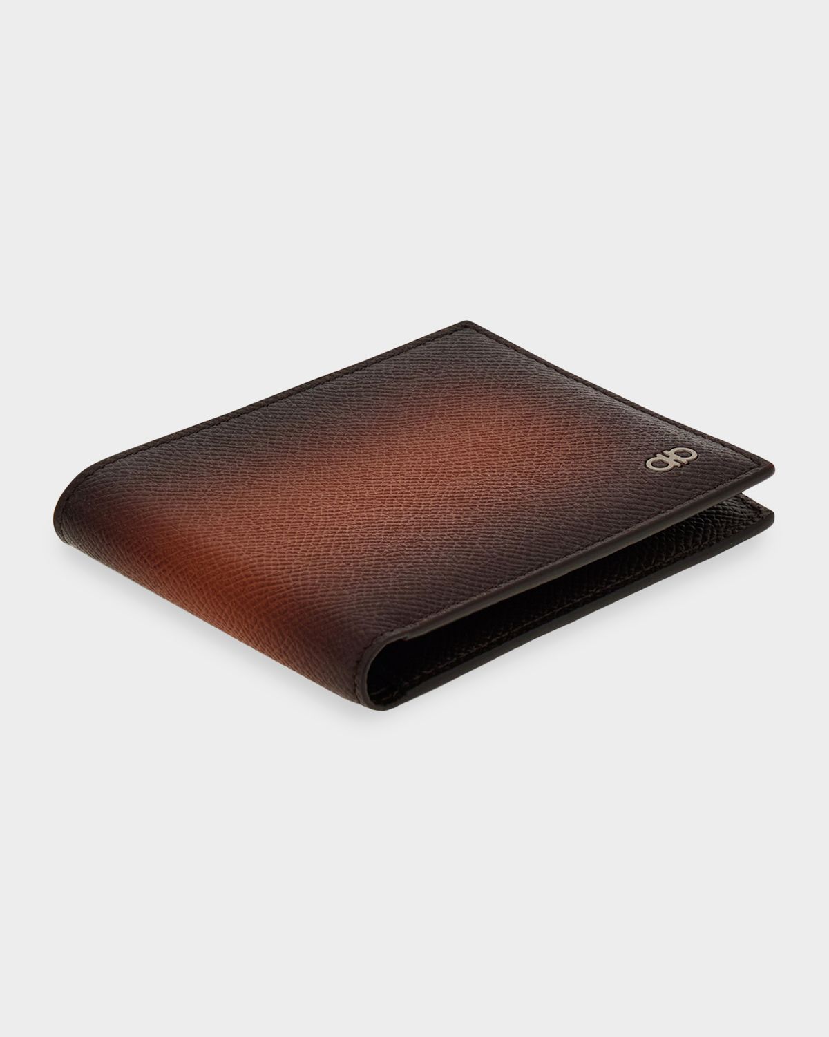 Ferragamo Men 's Micro Gancio Leather Bifold Wallet