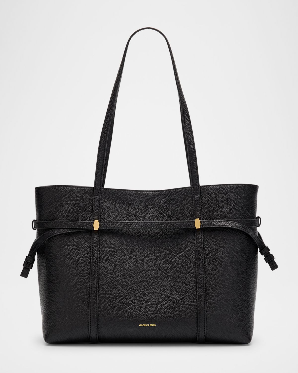 Veronica Beard Lasso Belted Leather Tote Bag