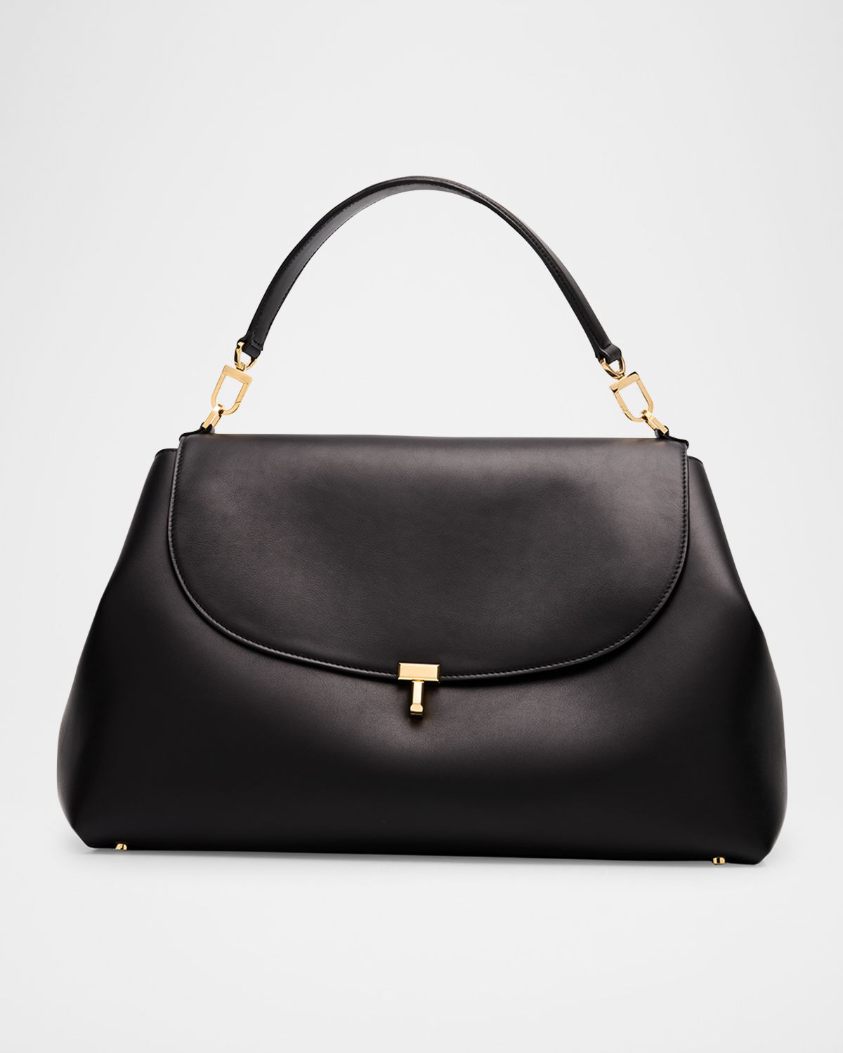 Toteme T-Lock Smooth Calf Leather Satchel Bag