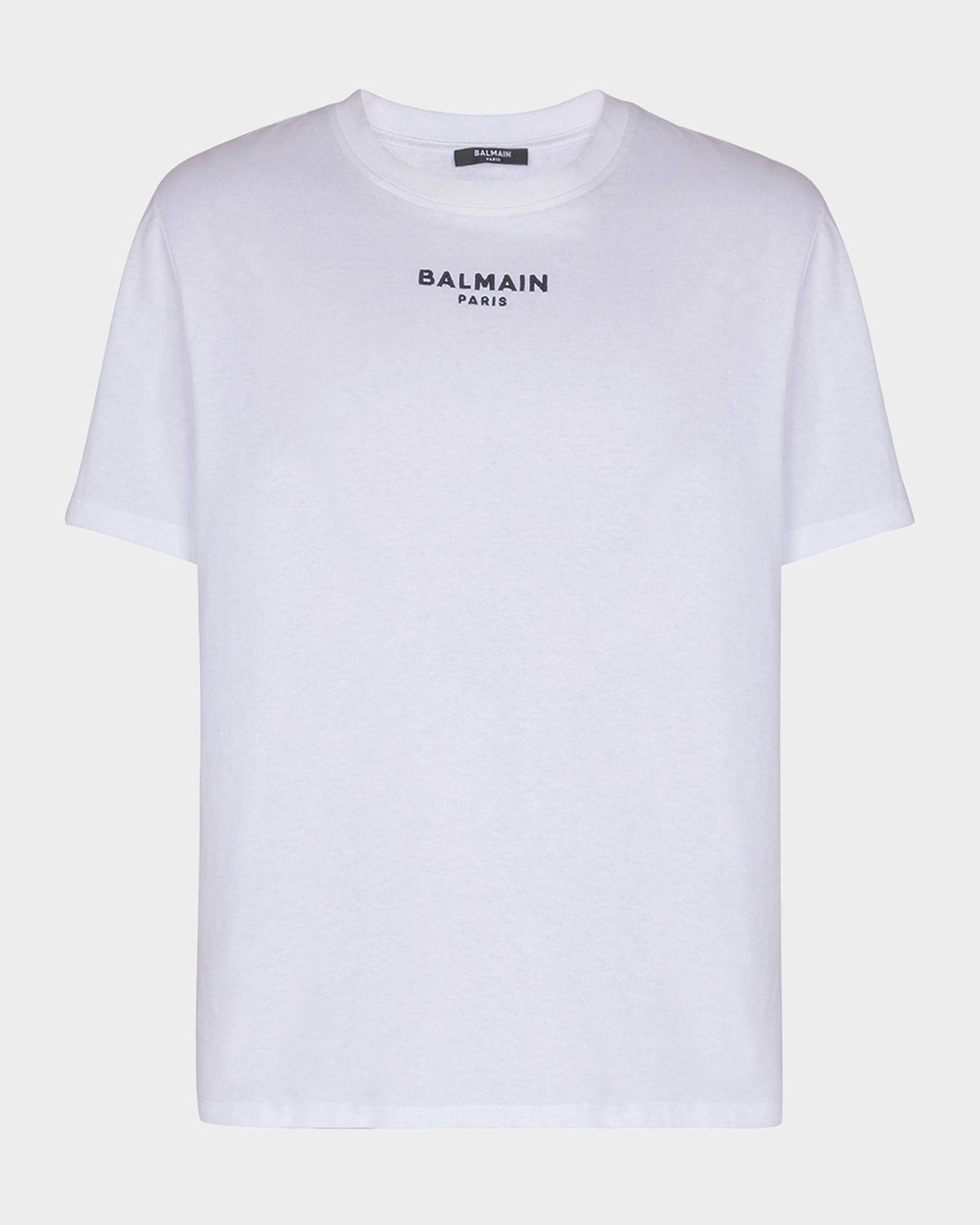 Balmain Men 's Embroidered Small Logo Cotton T-Shirt