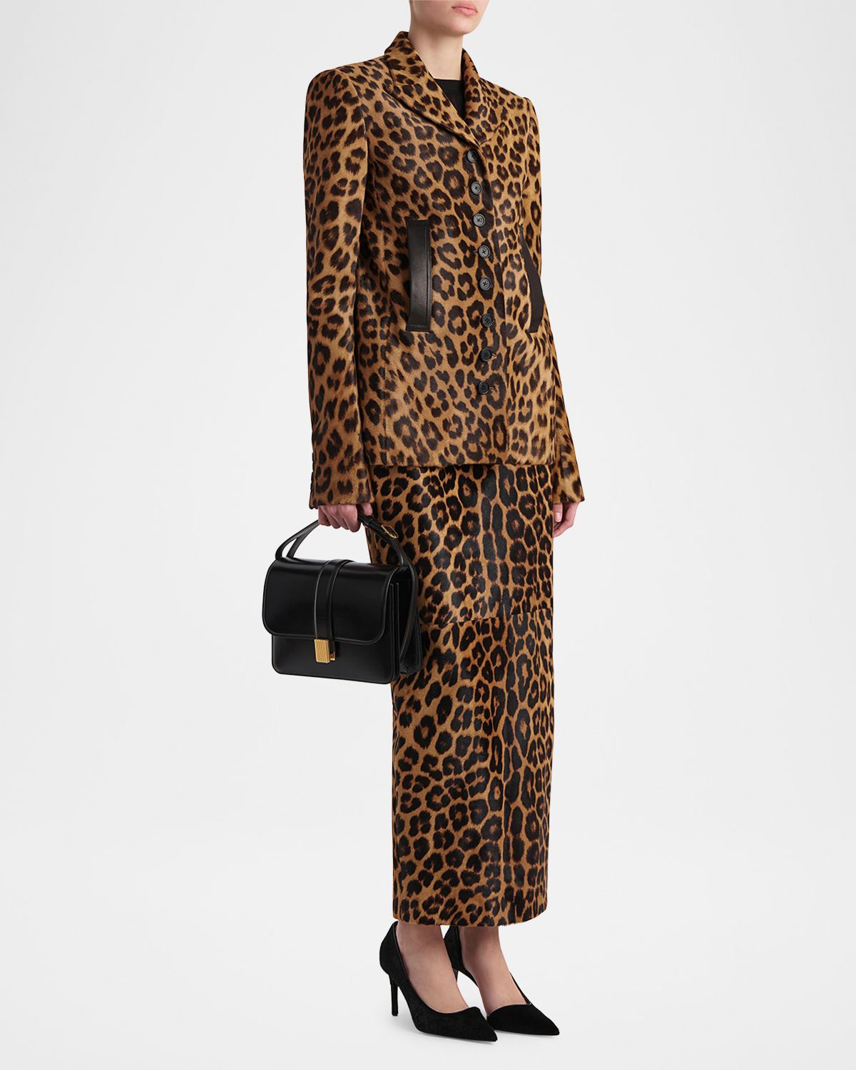 Khaite Saraphina Leopard-Print Ponyhair Single-Breasted Jacket - Women's Clothing