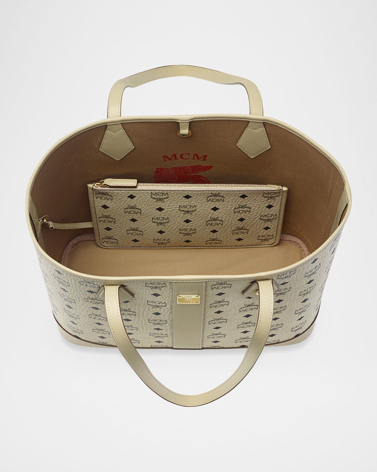 MCM Liz Medium Visetos Shopper Tote Bag | Thumbnail 3
