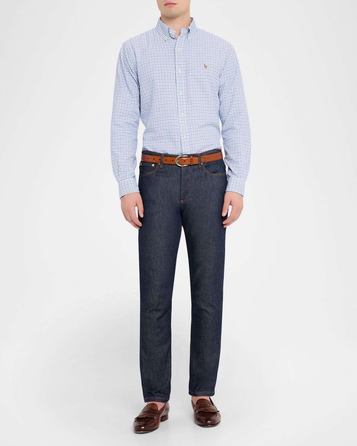 Polo Ralph Lauren Men 's Classic-Fit Oxford Check Button-Down Shirt