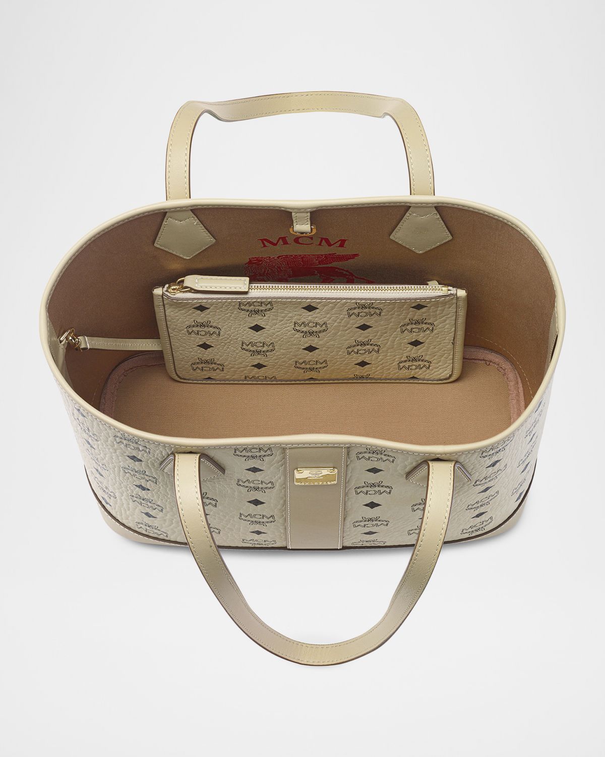 MCM Liz Small Visetos Shopper Tote Bag | Thumbnail 3