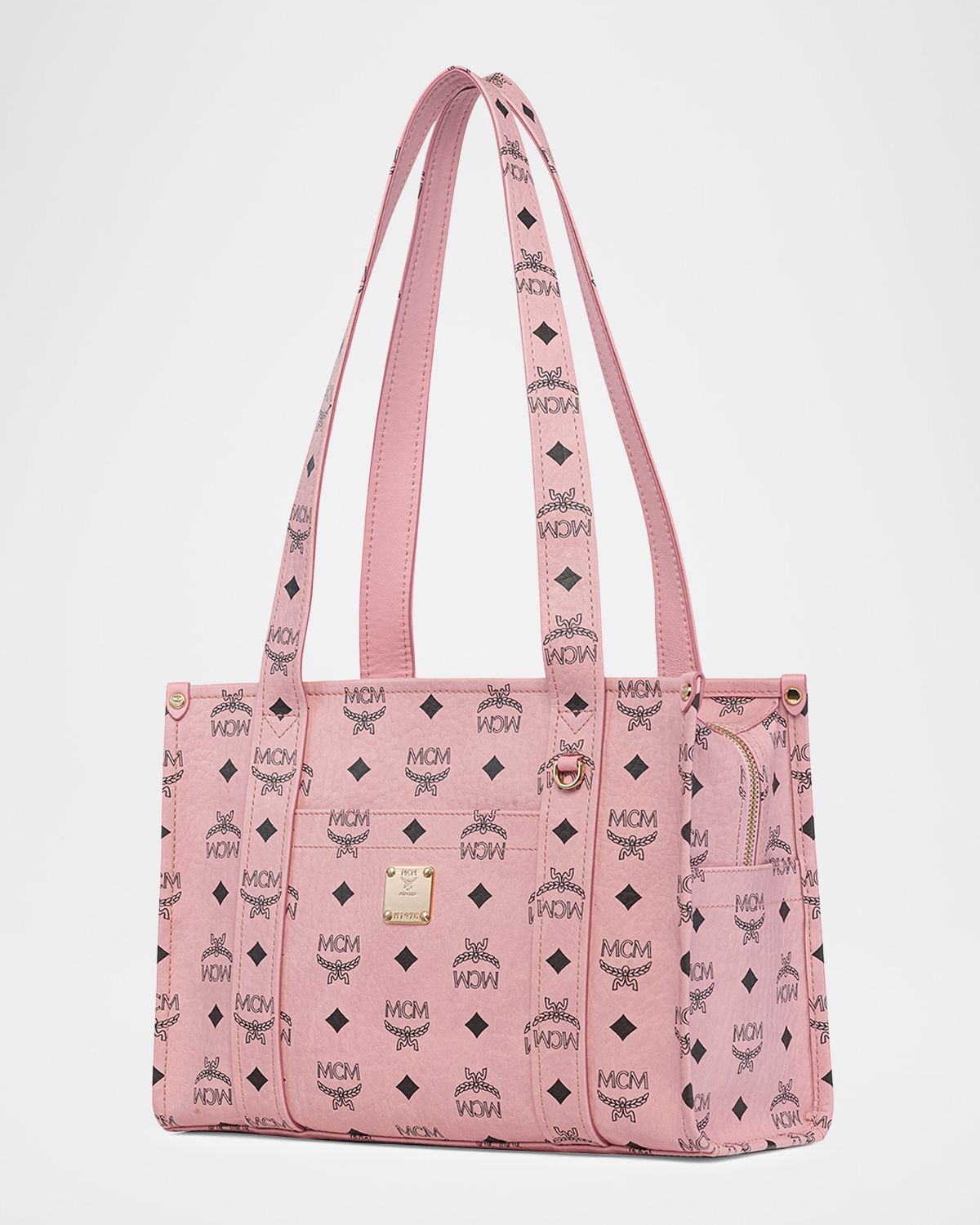 MCM Aren Visetos Canvas & Leather Small Tote Bag | Thumbnail 2