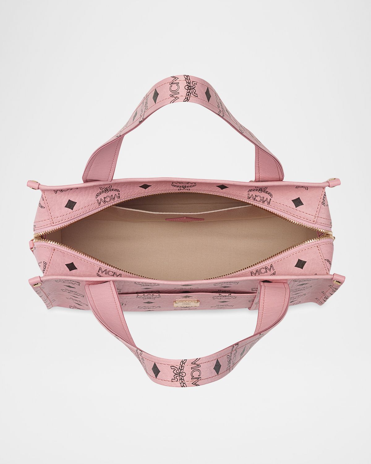 MCM Aren Visetos Canvas & Leather Small Tote Bag | Thumbnail 4