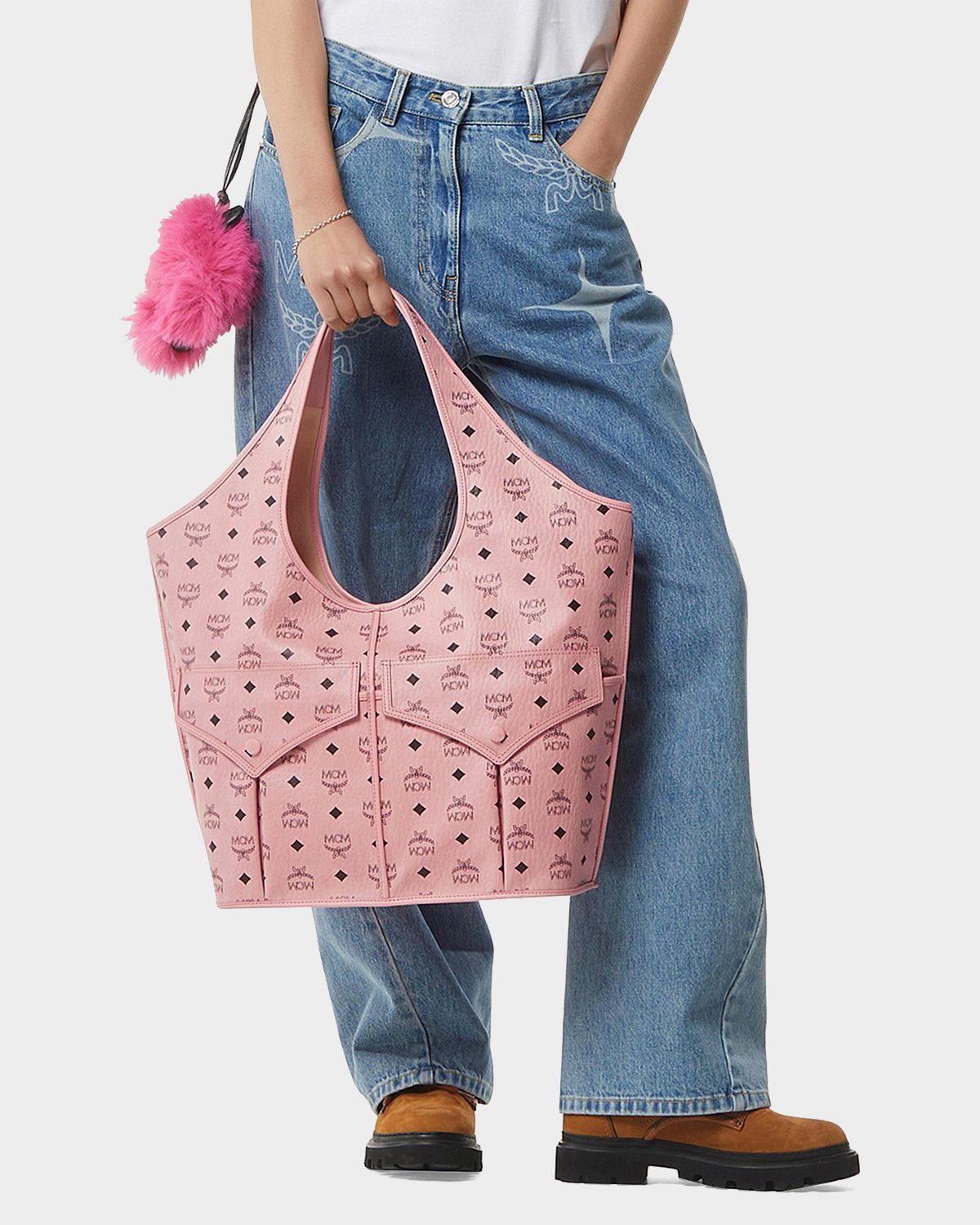 MCM Leni Visetos Shopper Tote Bag | Thumbnail 5