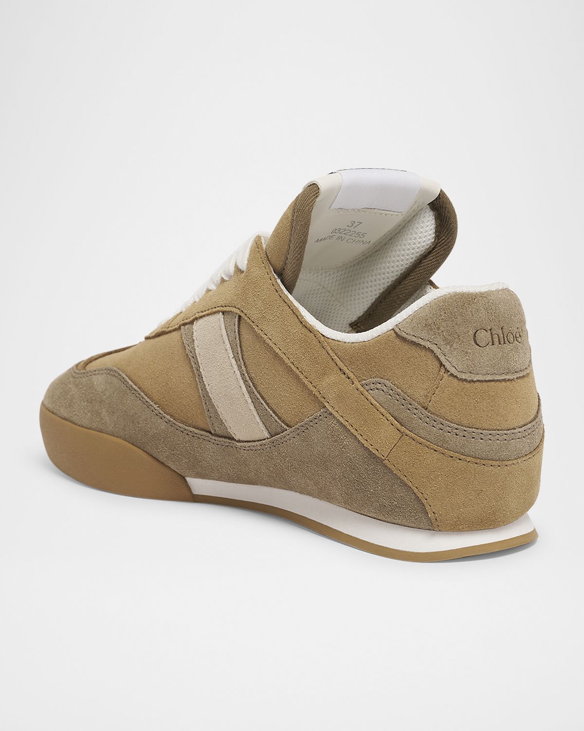 Chloe Kick Suede Retro Low-Top Sneakers