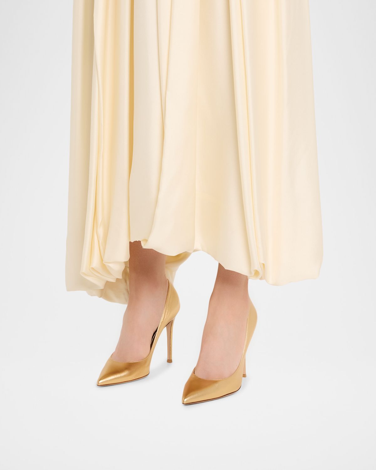 Gianvito Rossi 105mm Gianvito Metallic Leather Pumps