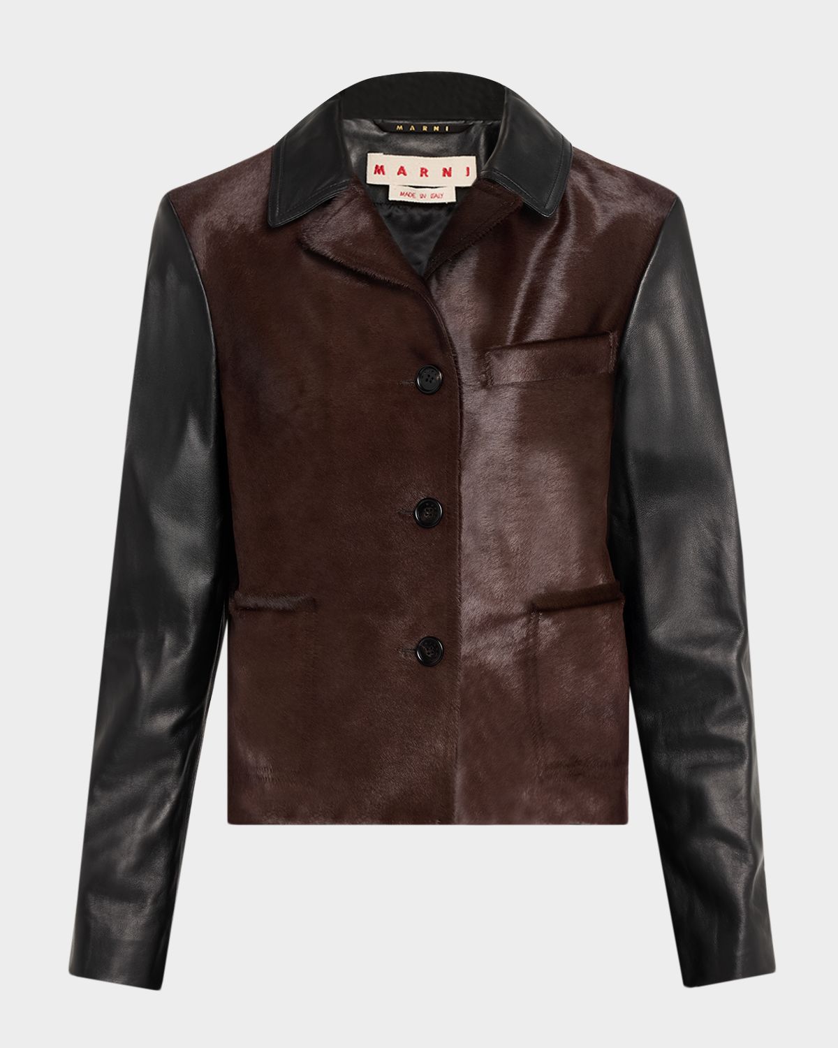 Marni Pony-Hair And Leather Jacket