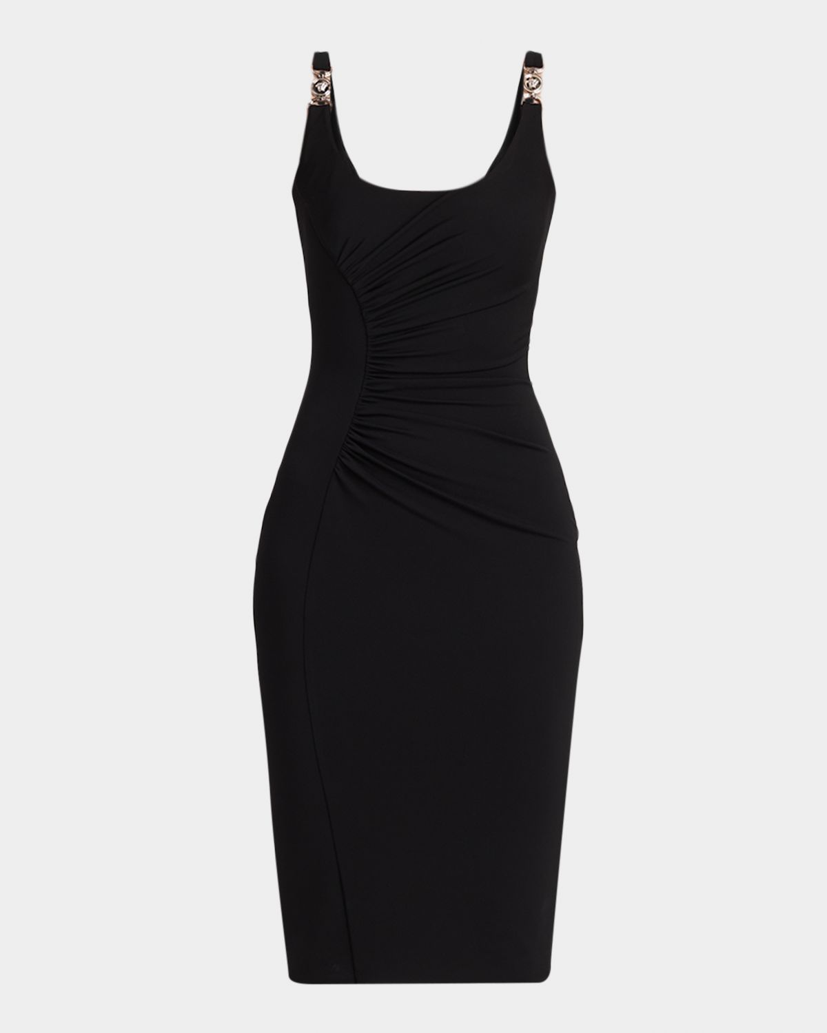 Versace Viscose-Jersey Ruched Midi Dress | Thumbnail 6