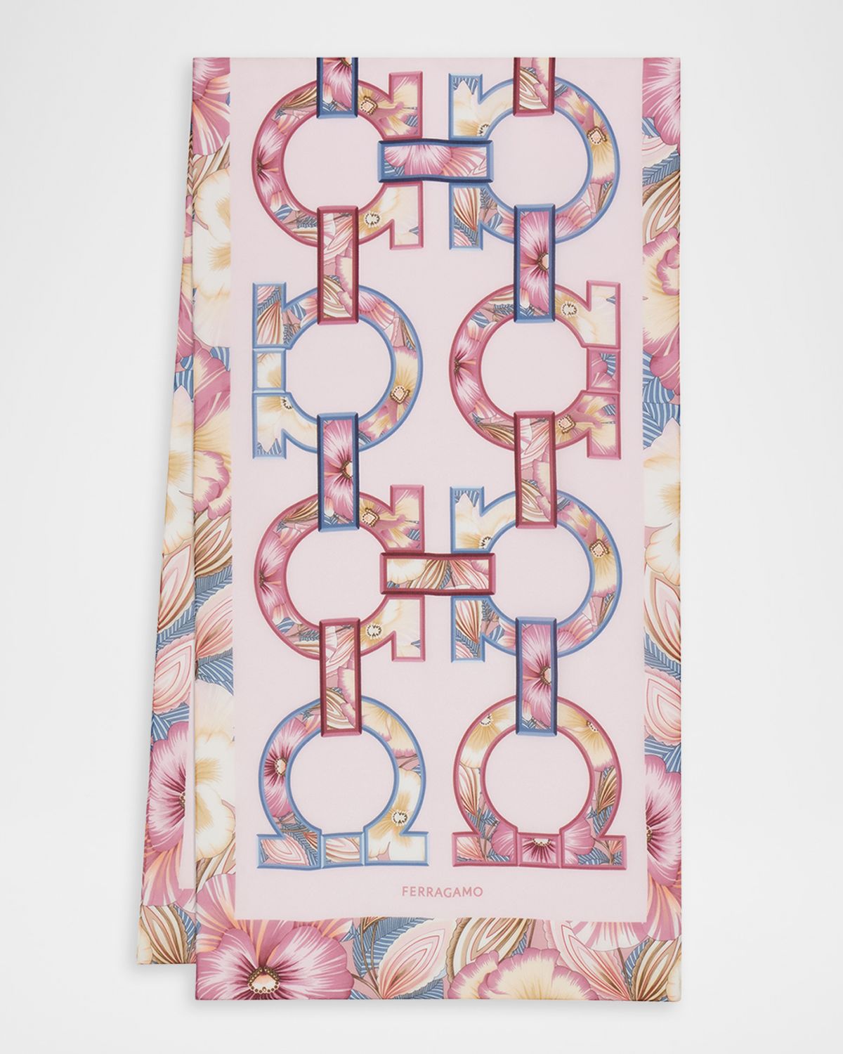 Ferragamo Gancini Brezza Silk Scarf