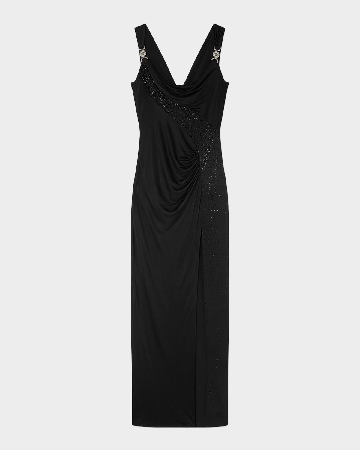 Versace Embellished Silk-Blend Gown