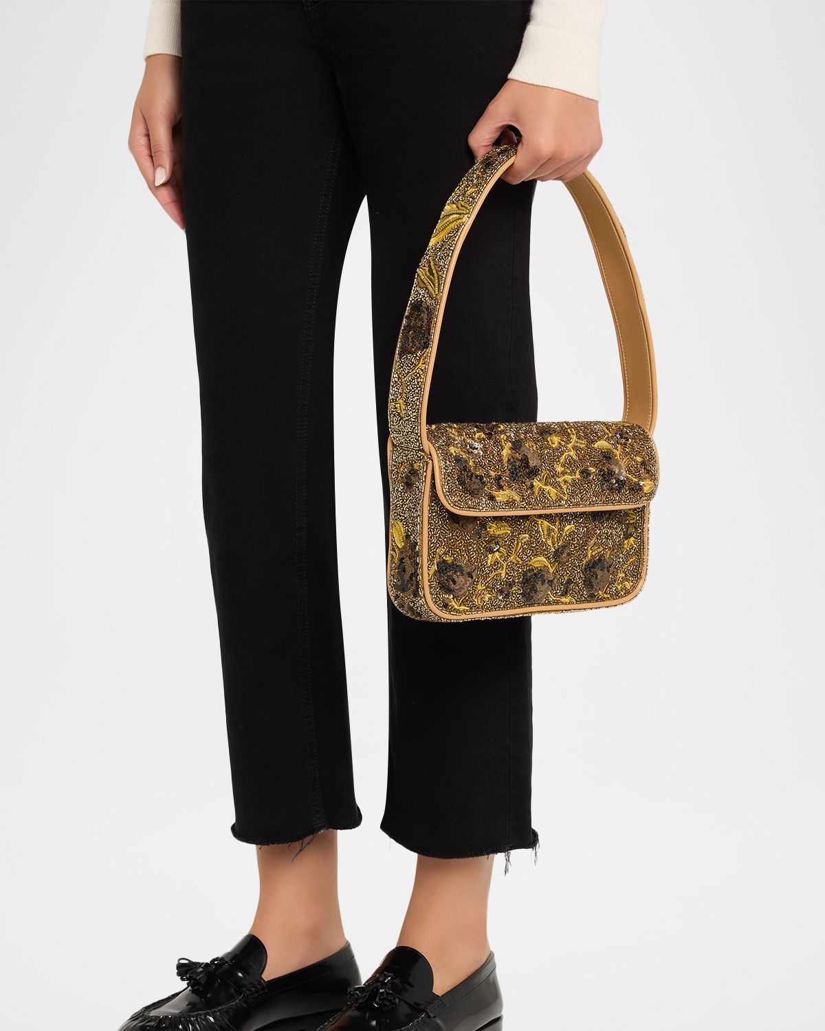 STAUD Tommy Beaded Shoulder Strap