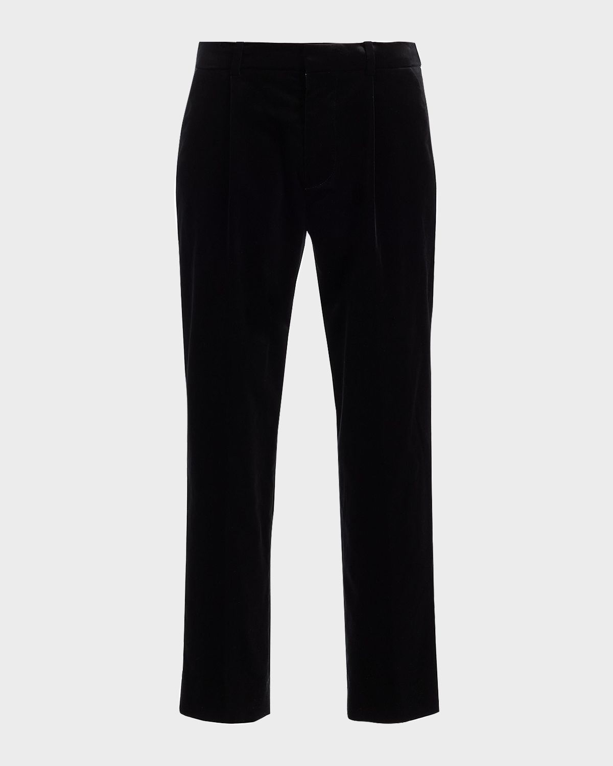 Balmain Men 's Cotton Velvet Pleated Trousers