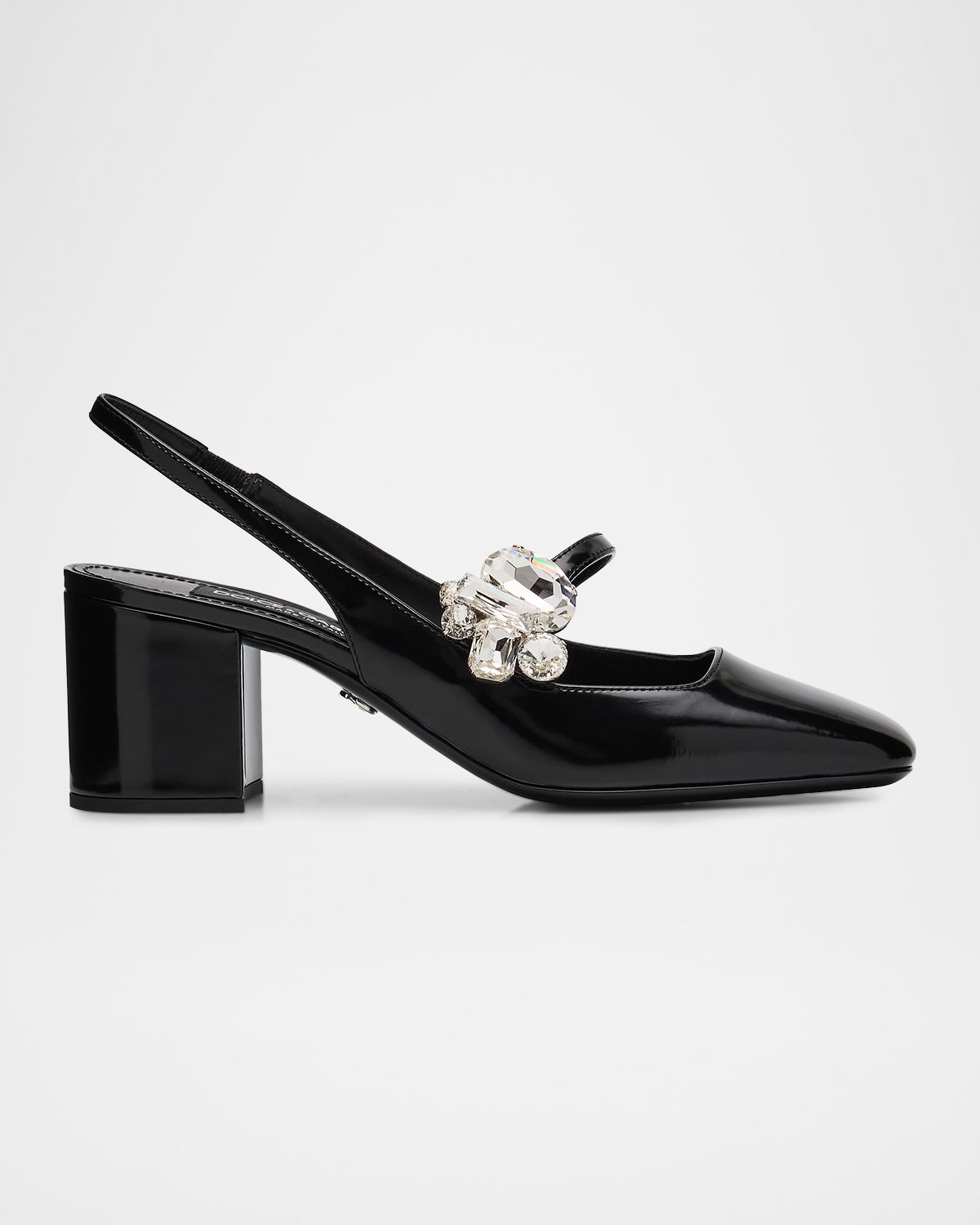 Dolce & Gabbana 60mm Embellished Polished Leather Slingback Pumps | Thumbnail 5 Dolce & Gabbana 60mm Embellished Polished Leather Slingback Pumps | Thumbnail 5