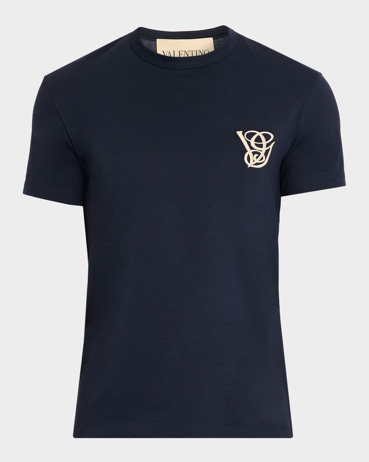 Valentino Garavani Men 's Jersey Embroidered Moonogram T-Shirt