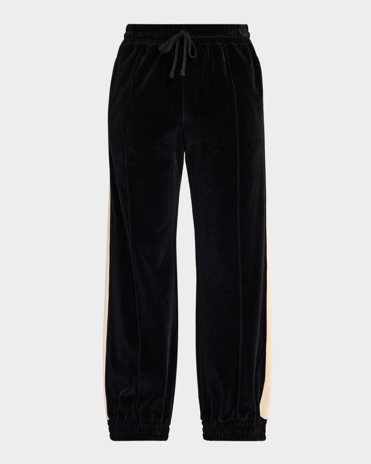 Valentino Garavani Men 's Velvet Pintuck Stripe Sweatpants | Thumbnail 6 Valentino Garavani Men 's Velvet Pintuck Stripe Sweatpants | Thumbnail 6