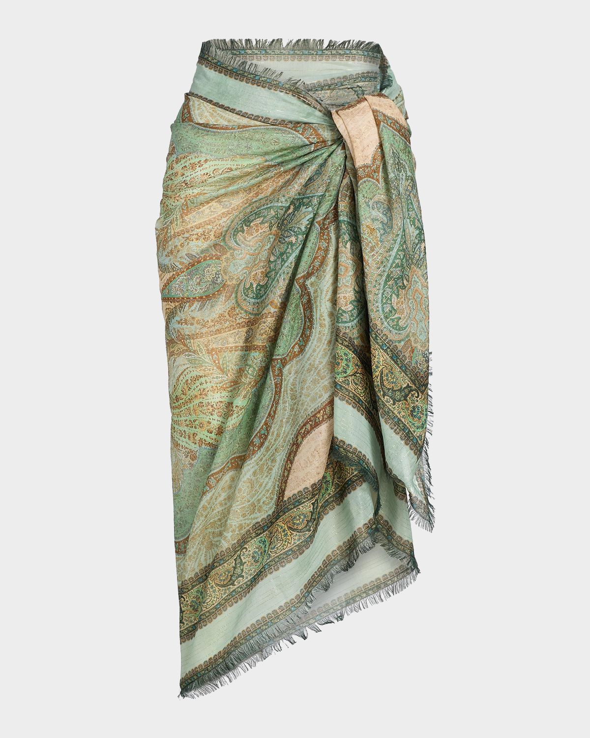 Zimmermann Printed Cotton Pareo Coverup