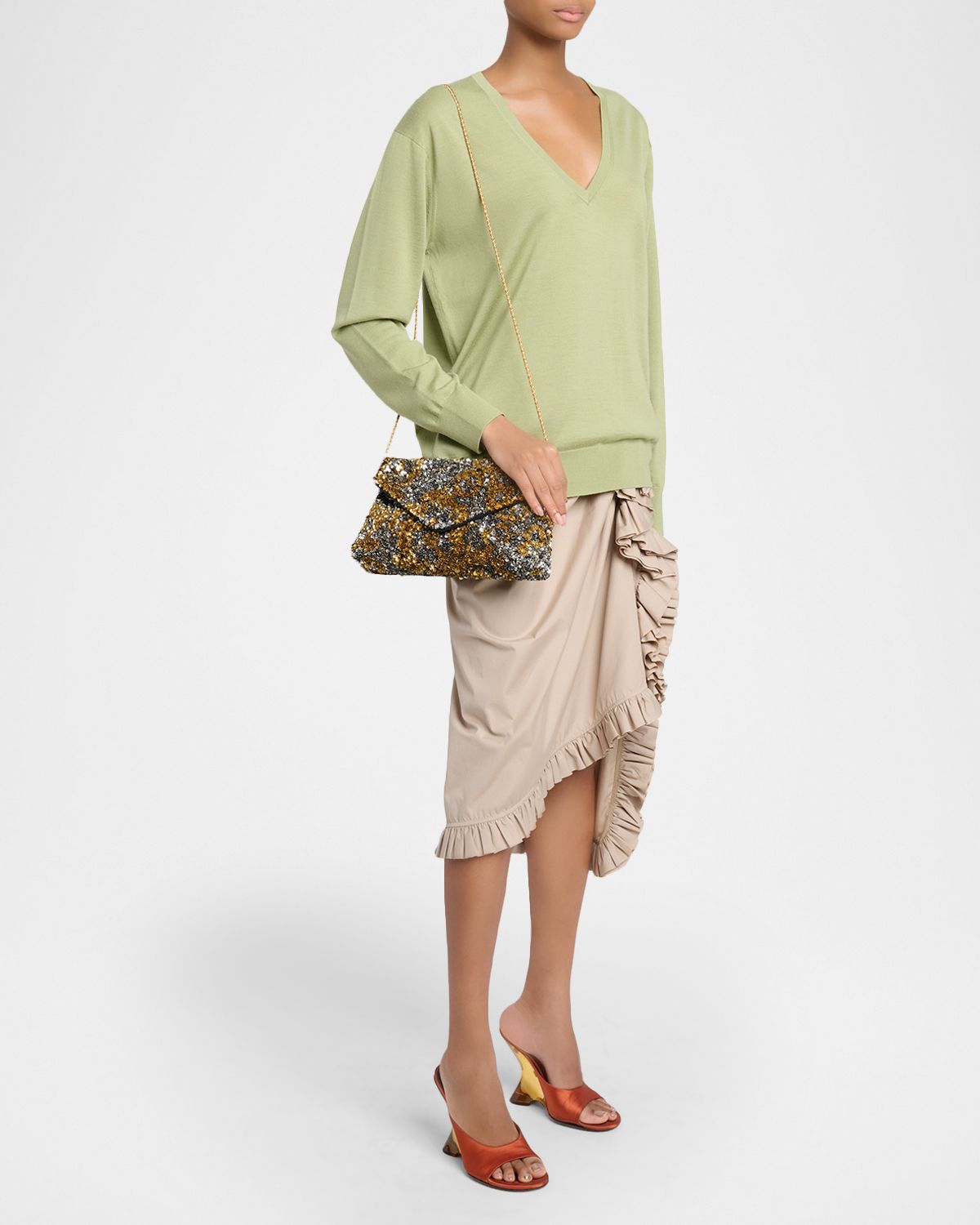 Dries Van Noten Sequined Envelope Clutch Bag | Thumbnail 5 Dries Van Noten Sequined Envelope Clutch Bag | Thumbnail 5