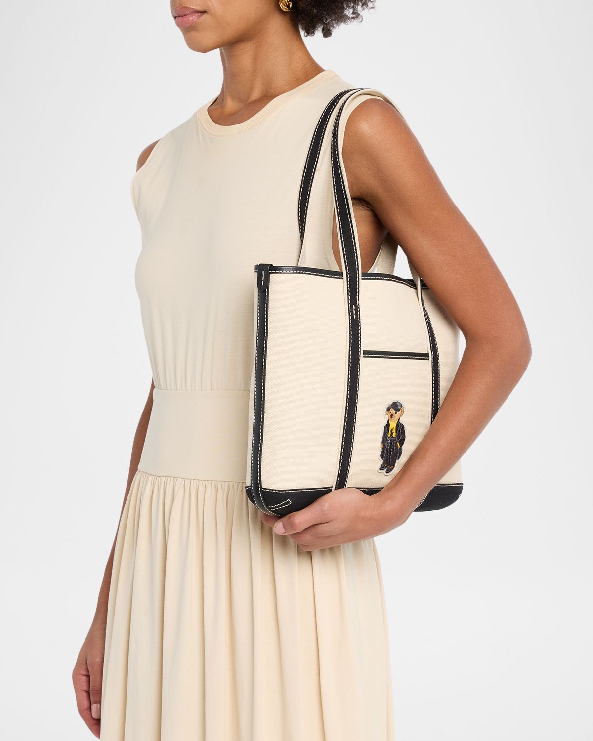 Polo Ralph Lauren Polo Bear Canvas Small Shopper Tote