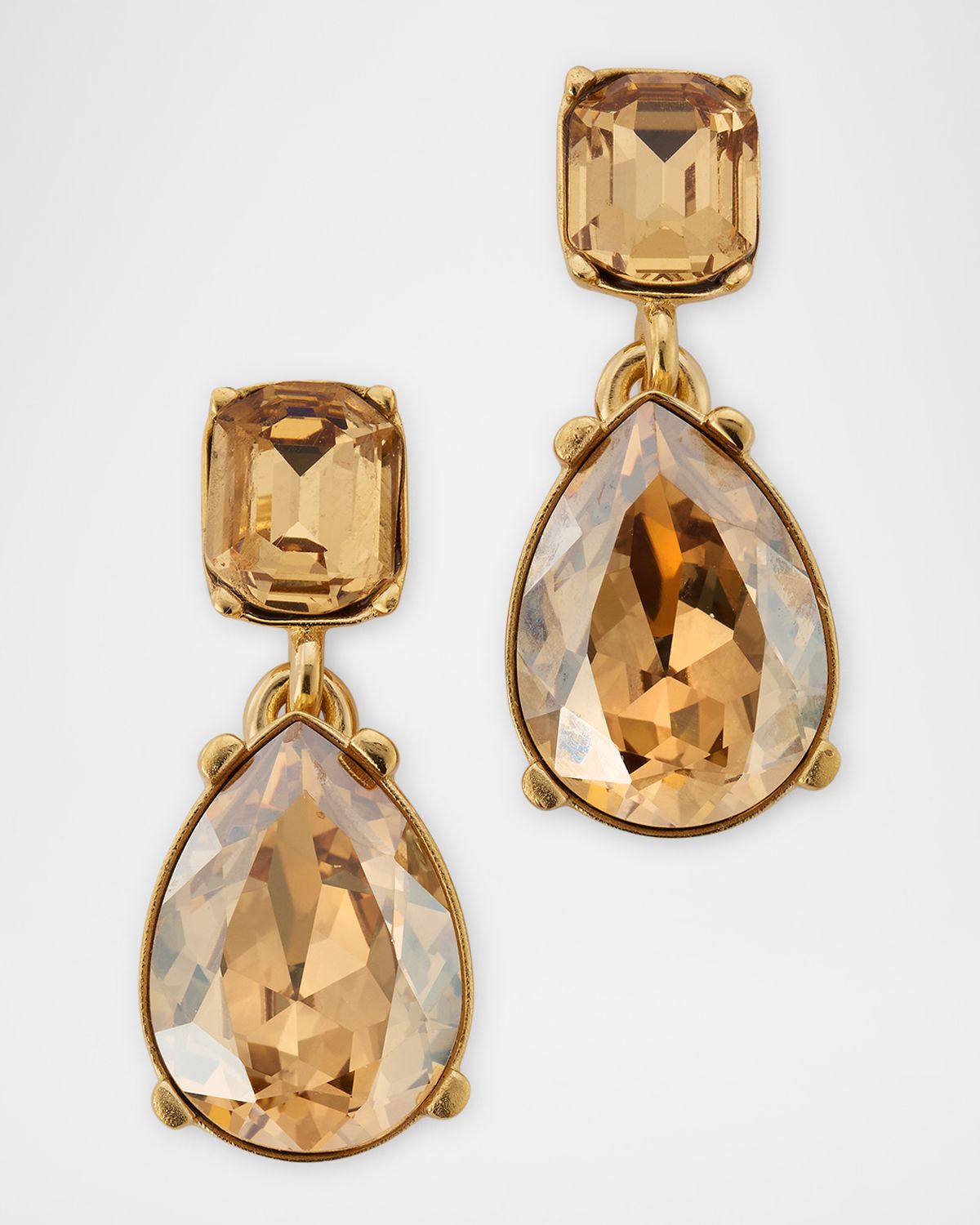 Oscar de la Renta Crystal Drop Earrings