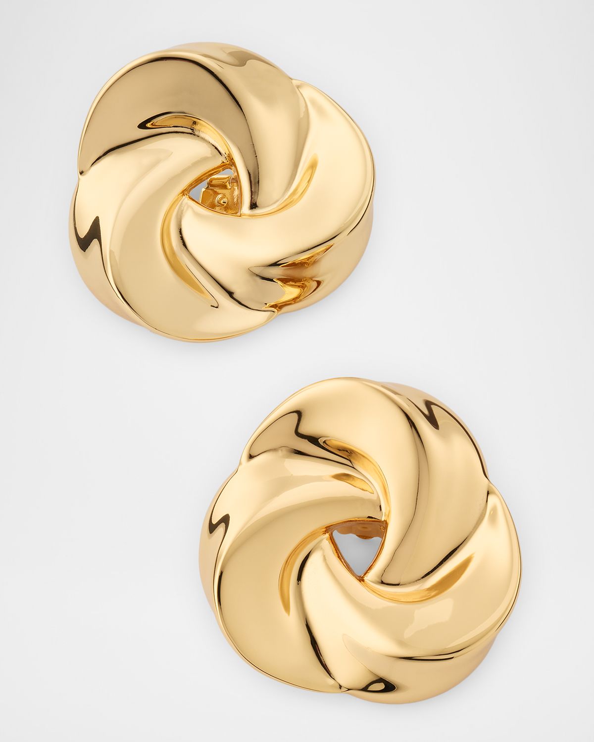 Lele Sadoughi Twisted Button Clip Earrings