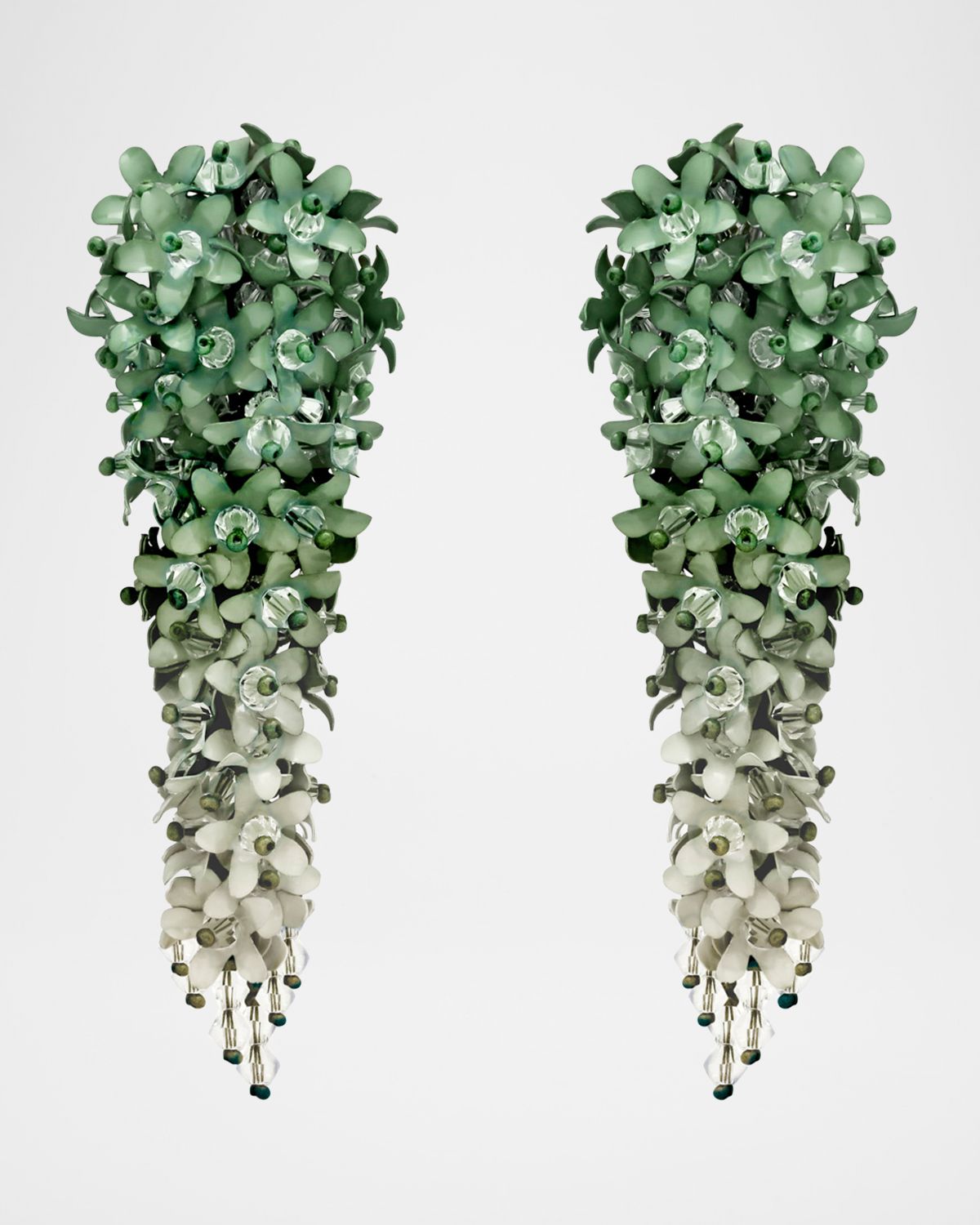 Oscar de la Renta Cascading Flower Earrings