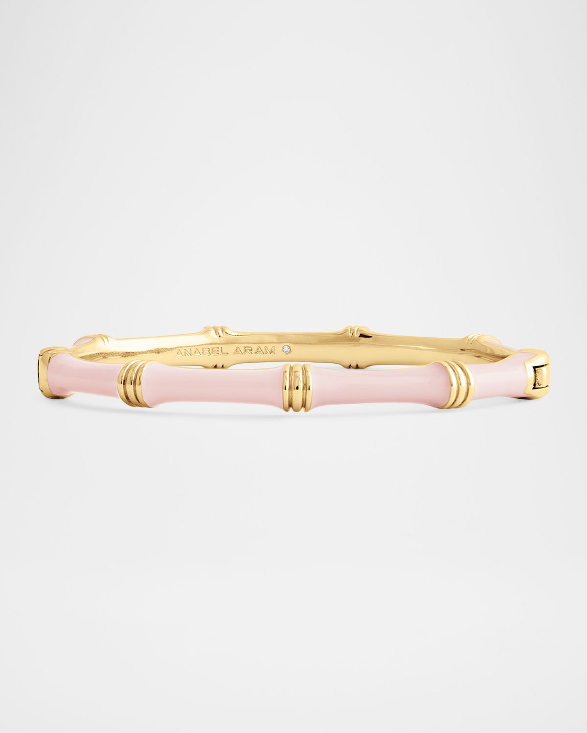 Anabel Aram Jewelry Bamboo Enameled Hinged Bangle