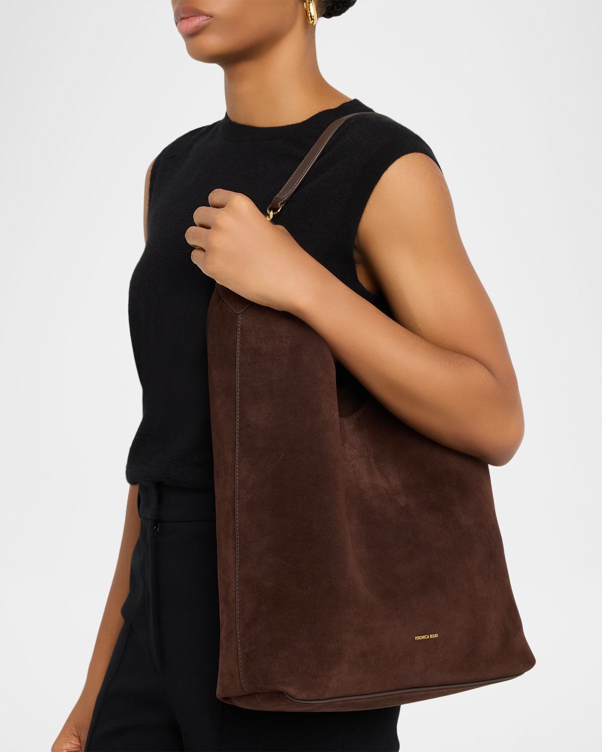 Veronica Beard Jour Suede Shoulder Bag
