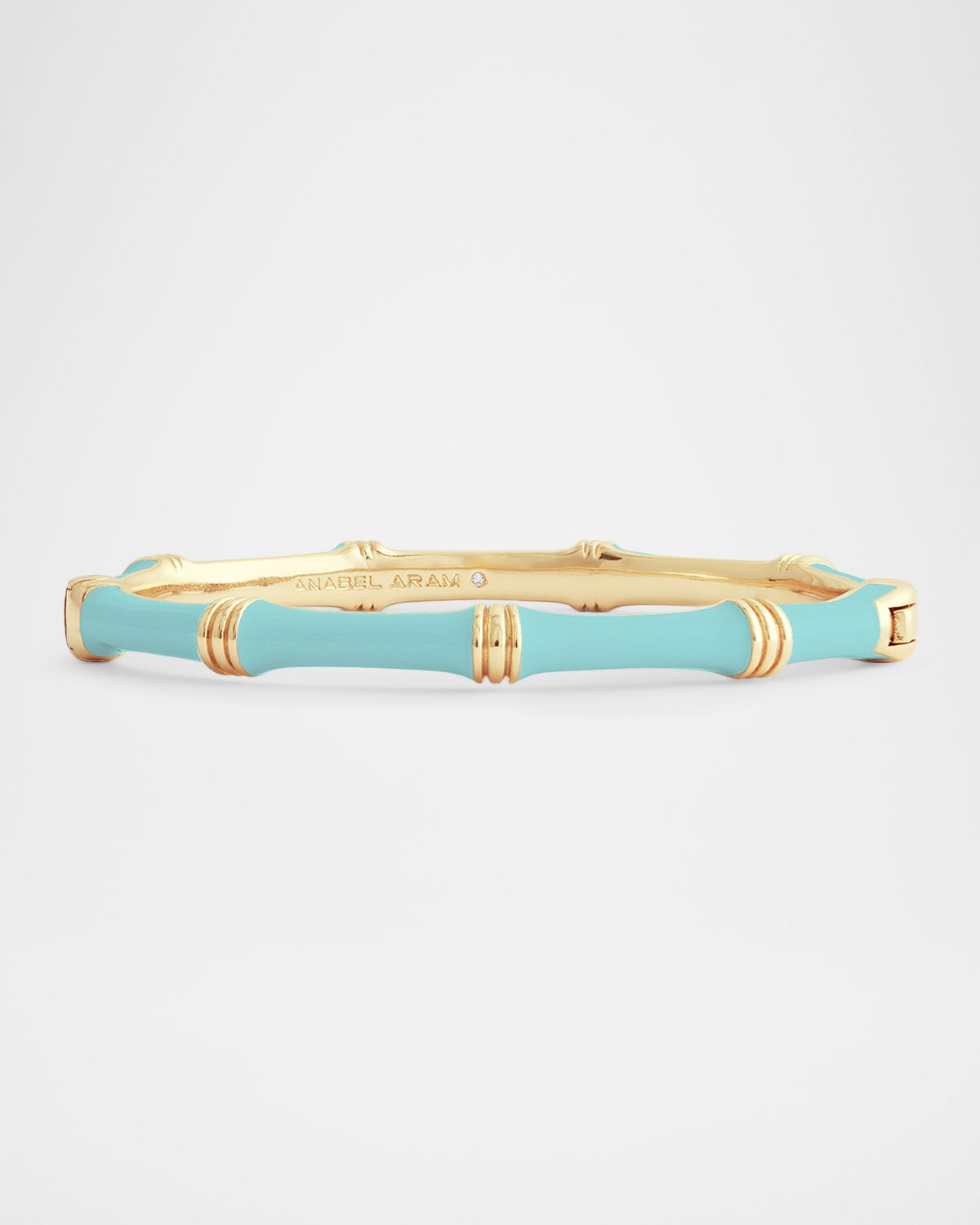 Anabel Aram Jewelry Bamboo Enameled Hinged Bangle