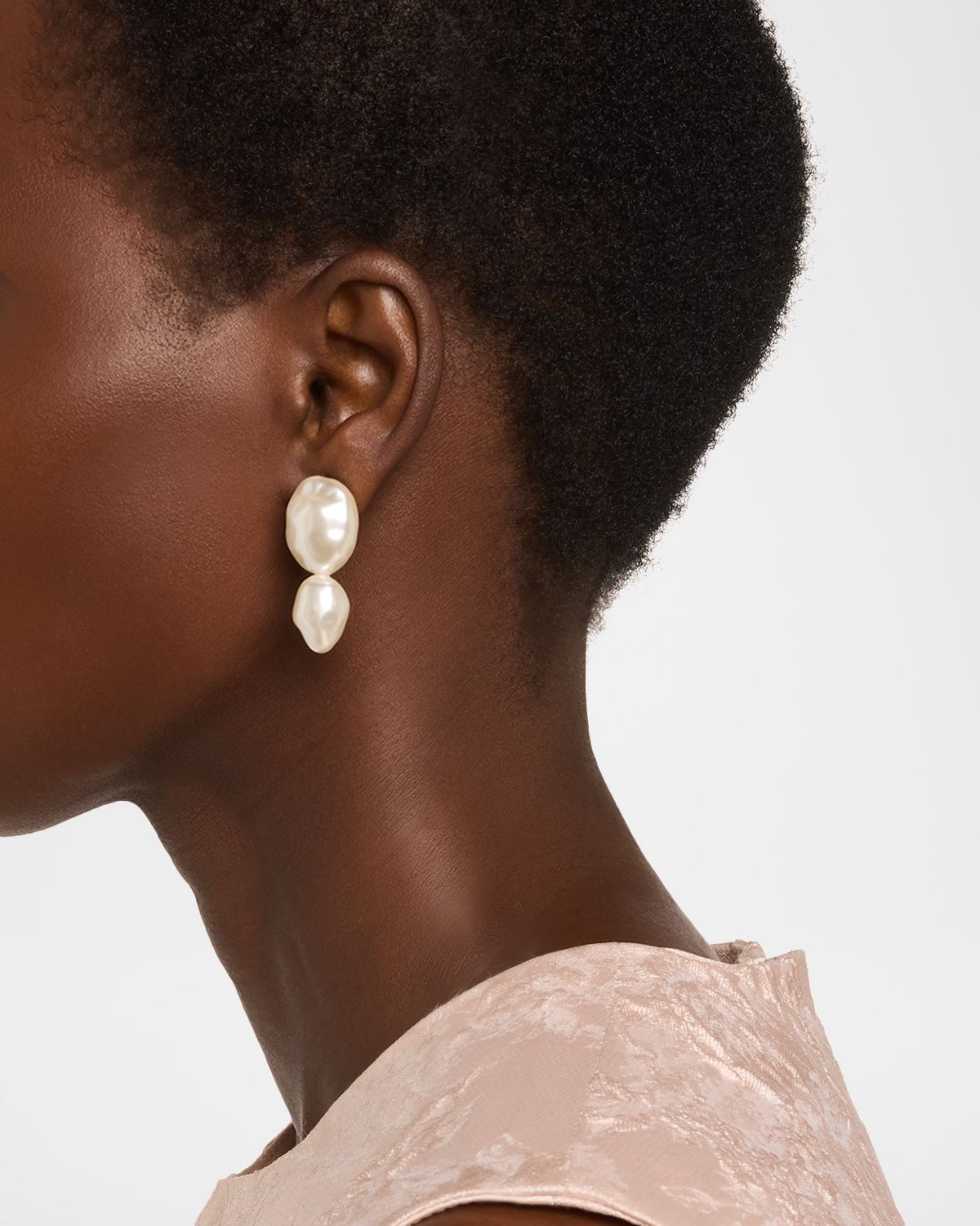 Lele Sadoughi Pearly Double Drop Earrings