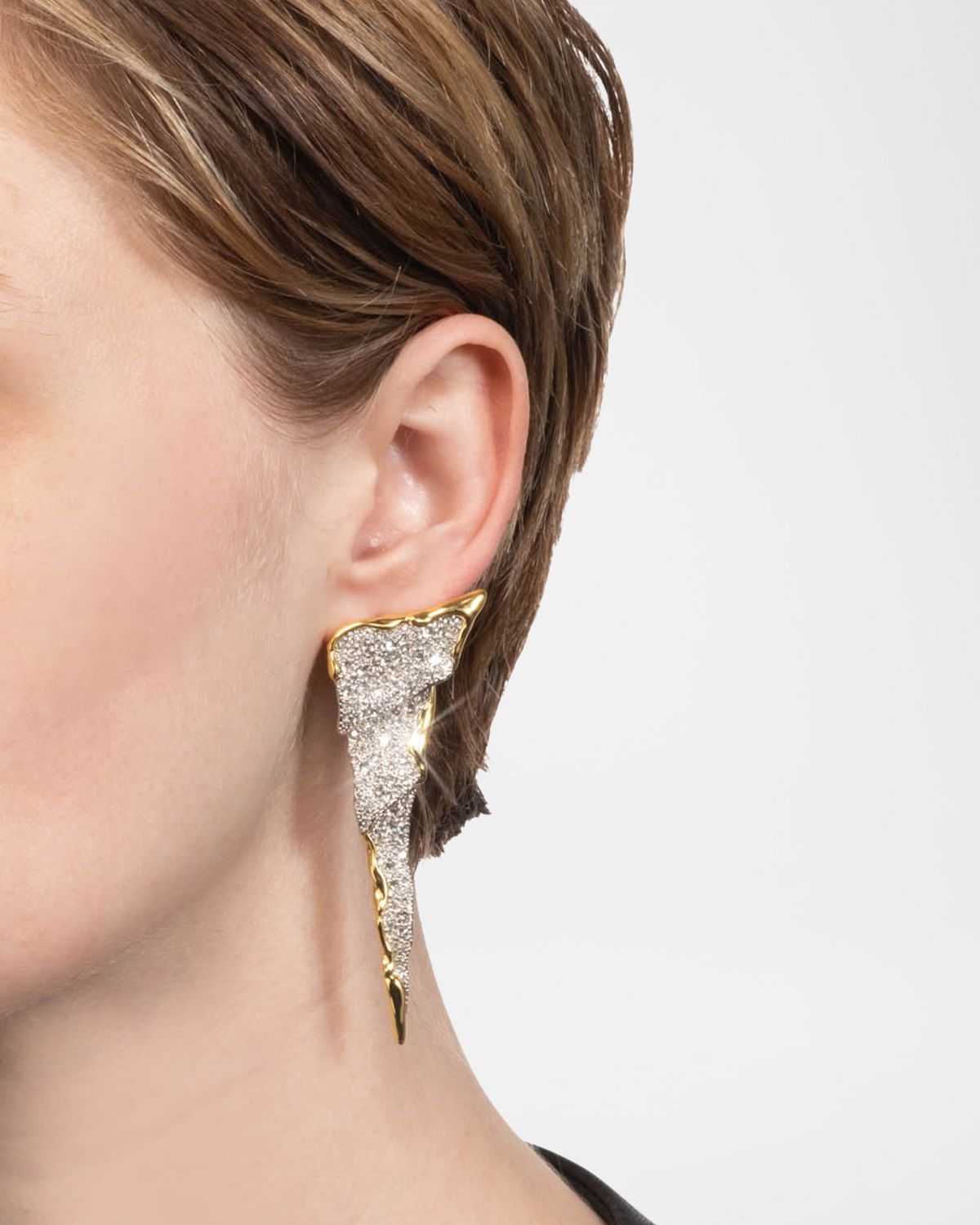Alexis Bittar Solanales Crystal Cascade Post Earrings