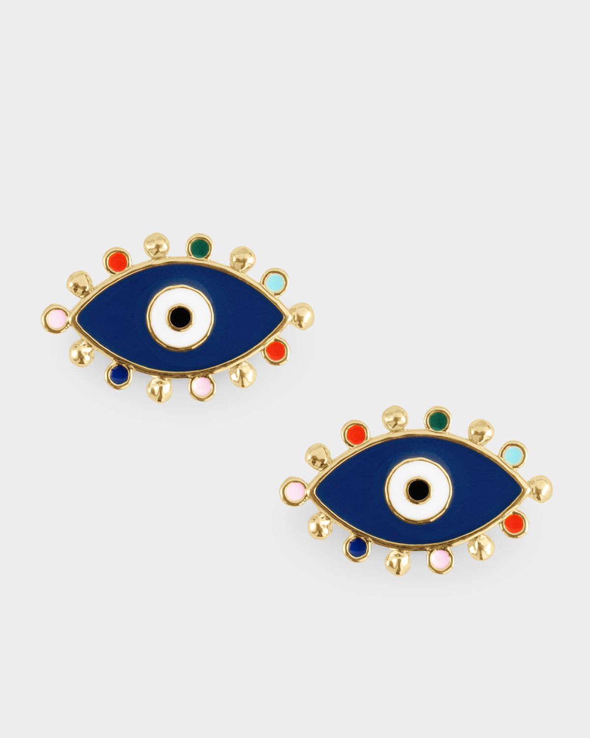 Anabel Aram Jewelry Milos Evil Eye Stud Earrings