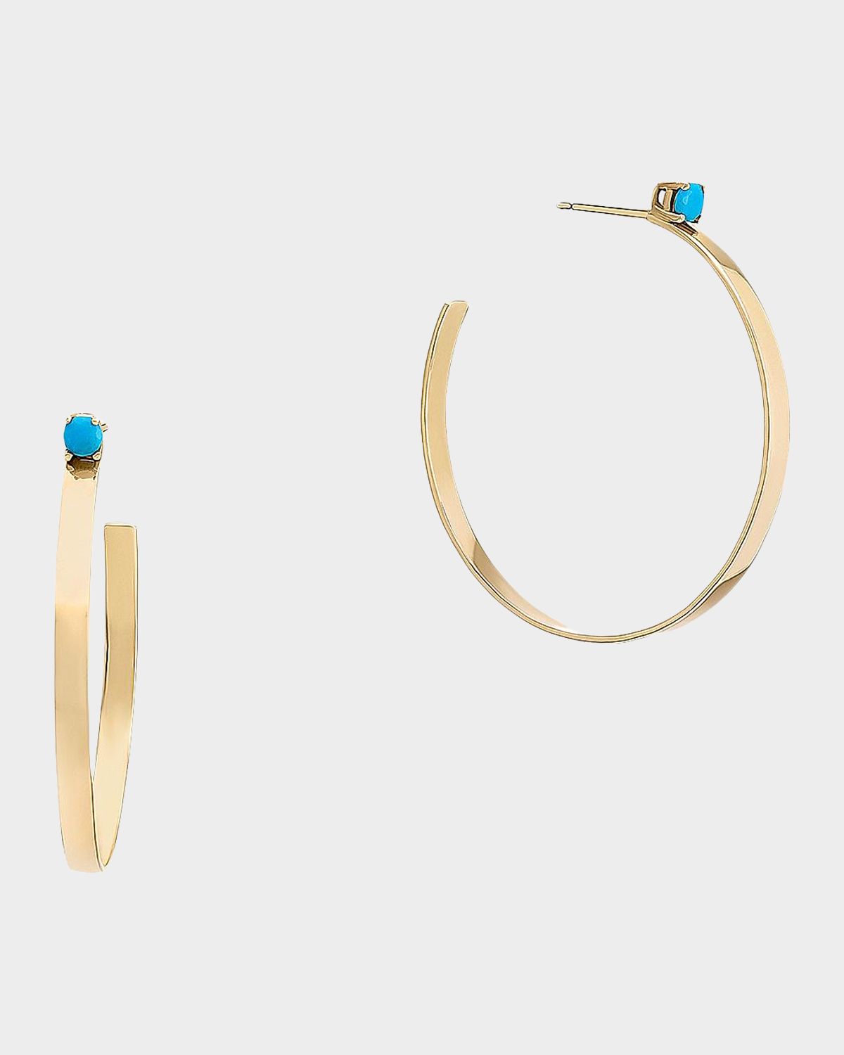 LANA Small Solo Turquoise Sunrise Hoop Earrings