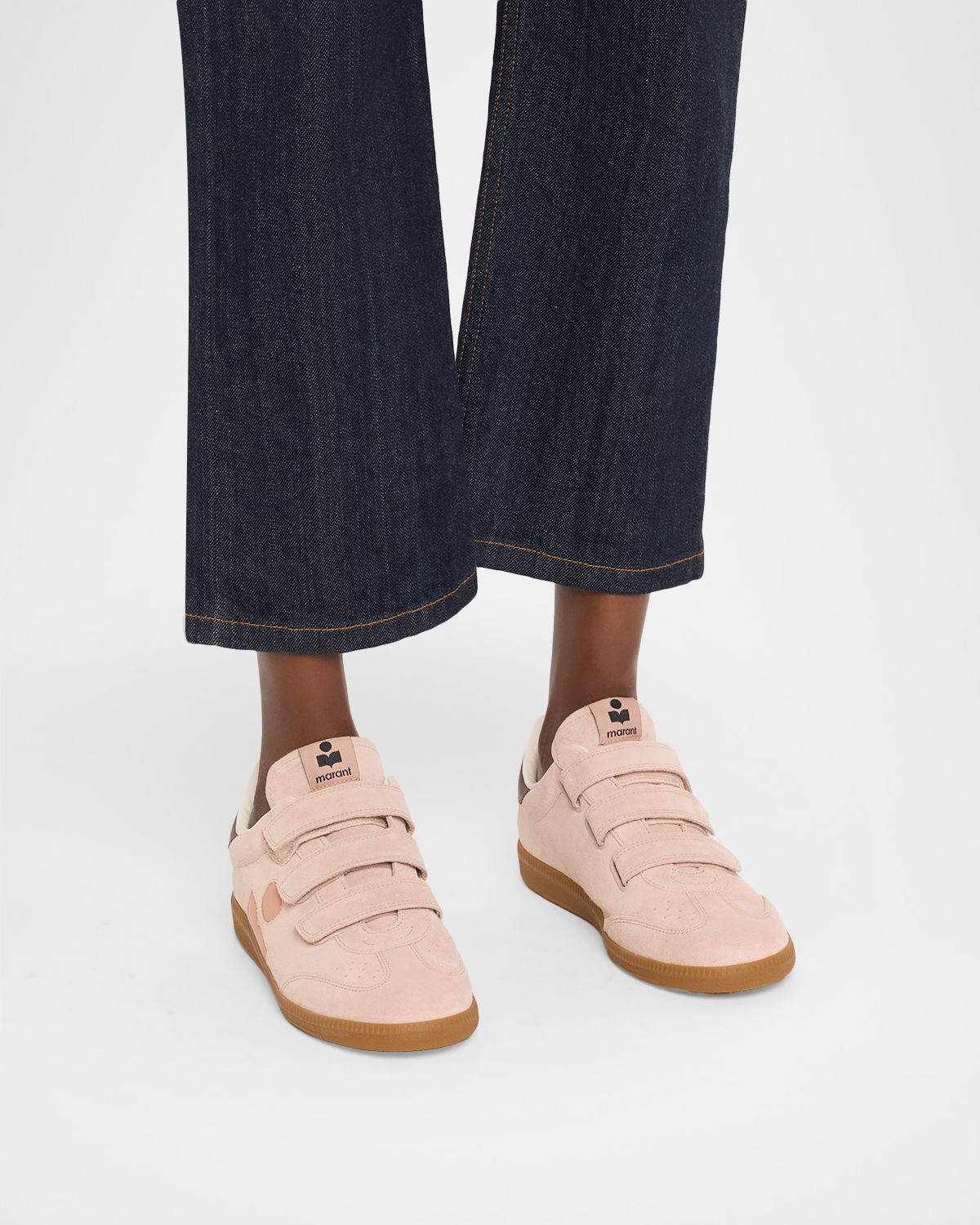 Isabel Marant Beth Mixed Leather Triple-Grip Sneakers