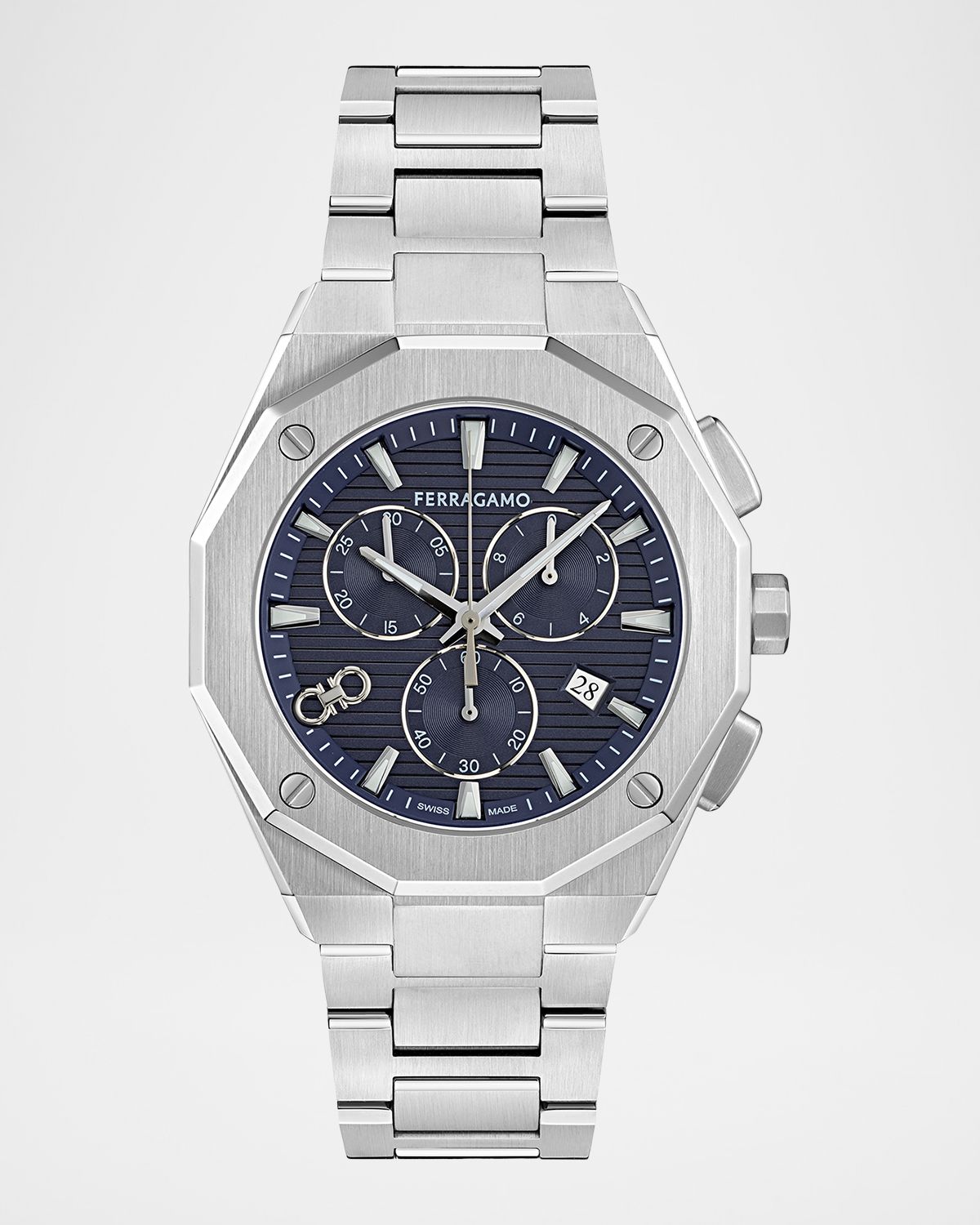 Ferragamo Men 's Edge Chrono 42mm Stainless Steel Bracelet Watch