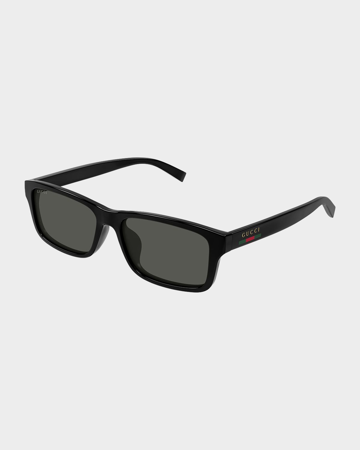 Gucci Men 's  Lines 57mm Rectangular Acetate Sunglasses