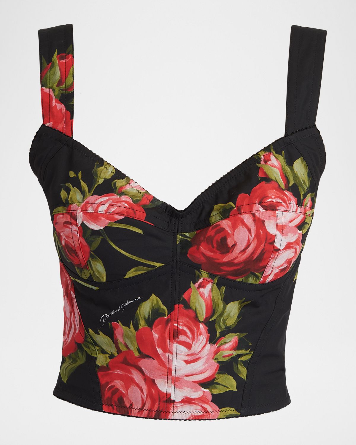Dolce & Gabbana Floral-Print Corset Top