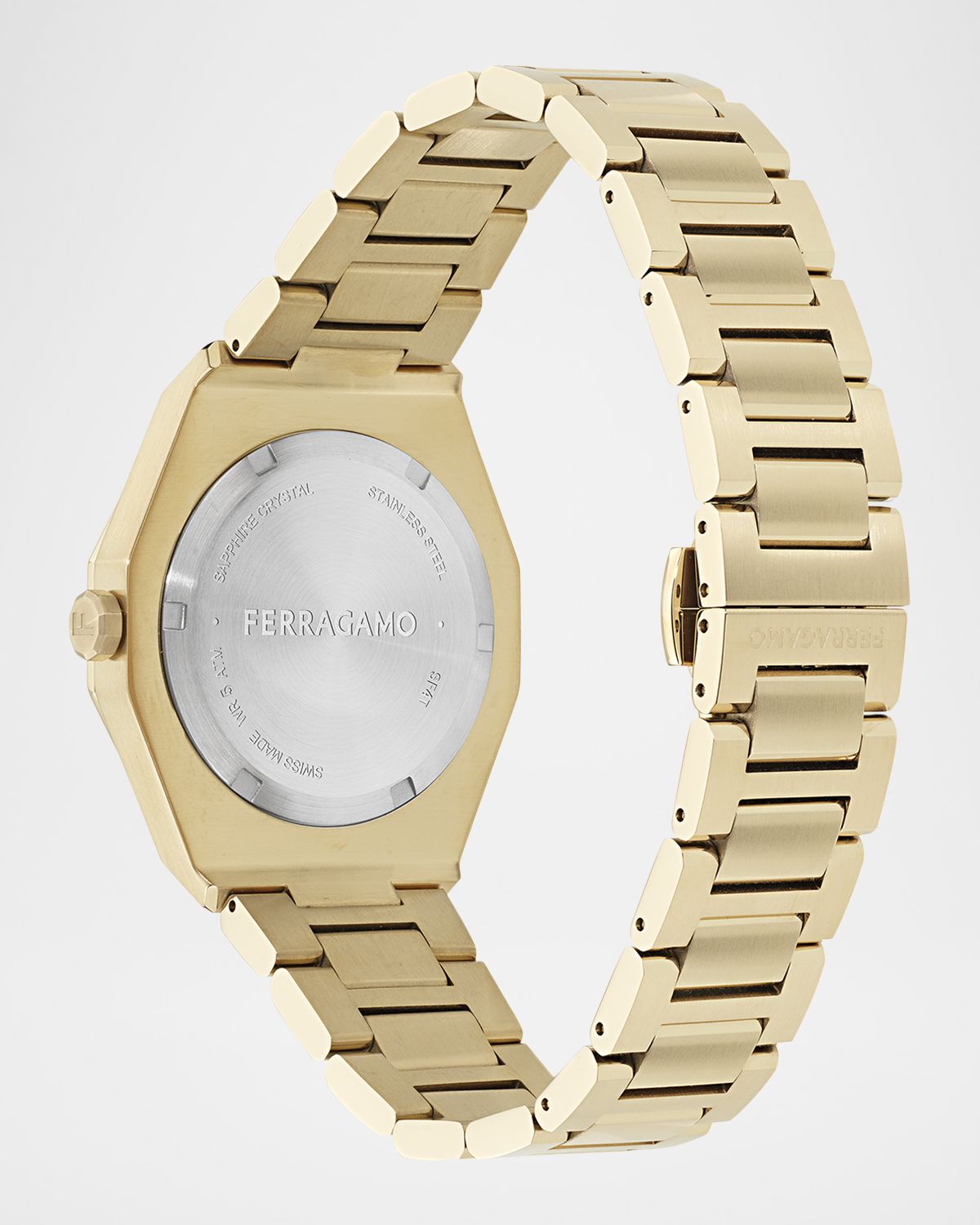 Ferragamo Men 's  Edge 40mm IP Yellow Gold Bracelet Watch | Thumbnail 4