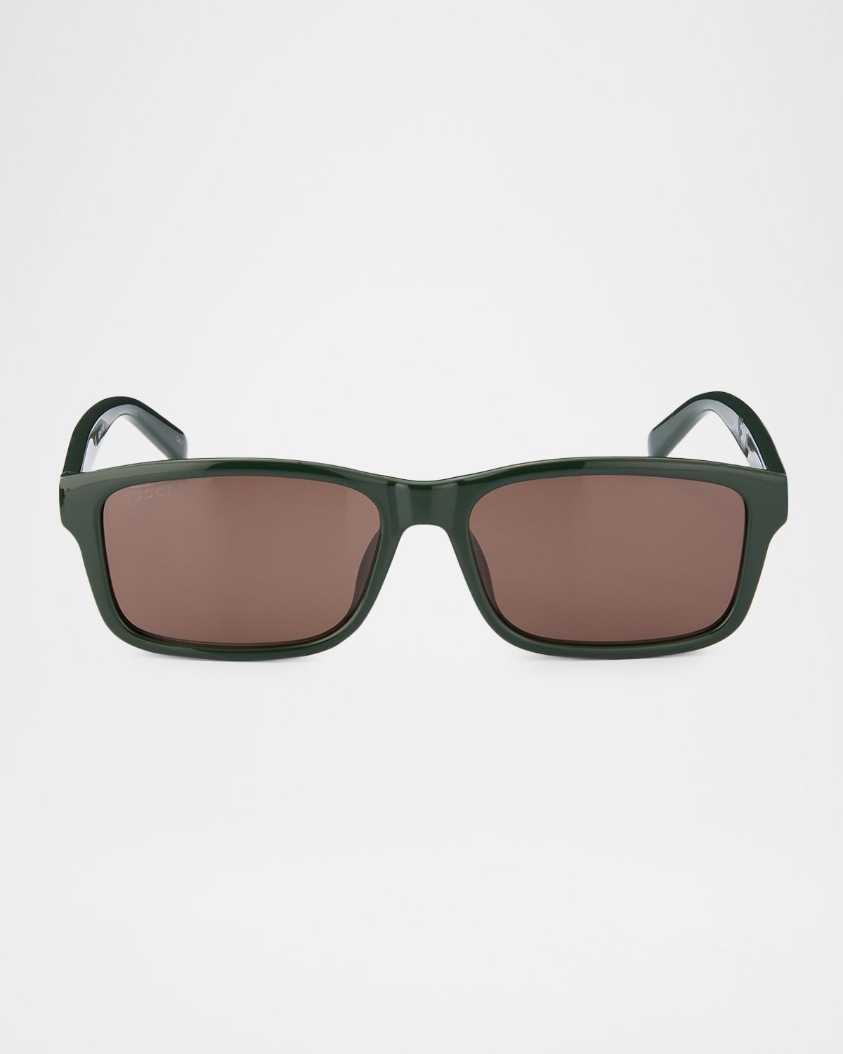 Gucci Men 's  Lines 57mm Rectangular Acetate Sunglasses
