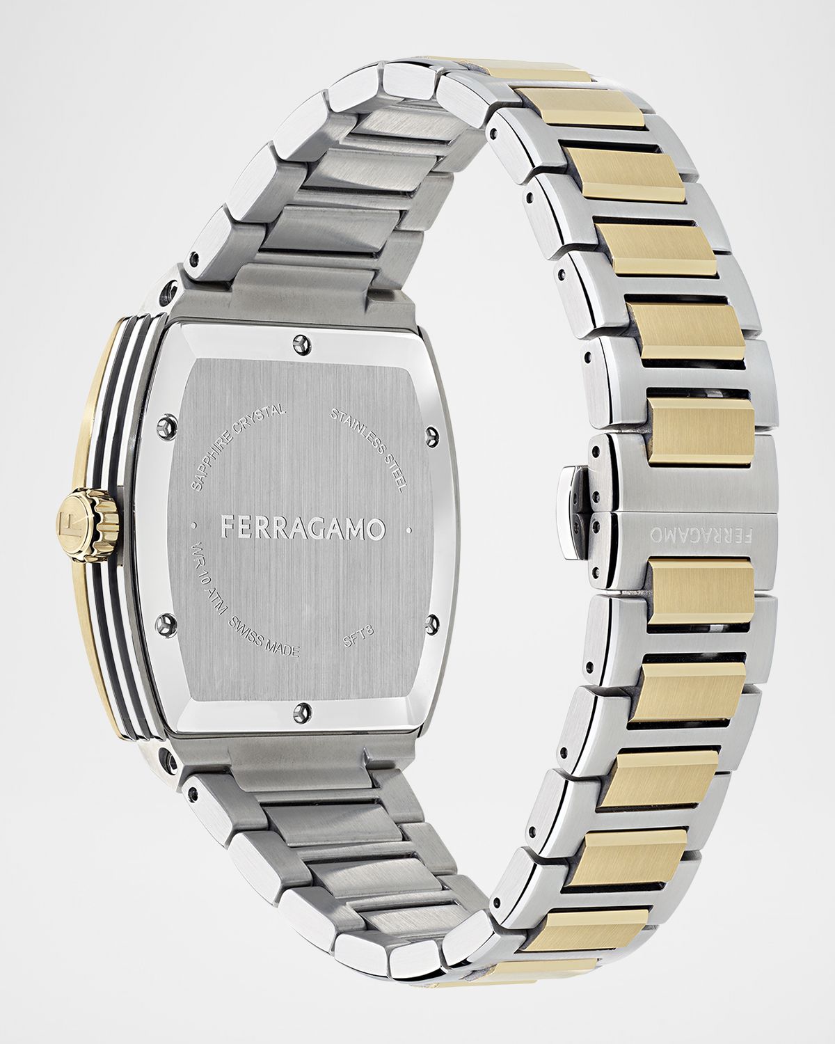 Ferragamo Men 's F80 42mm Two-Tone Bracelet Watch