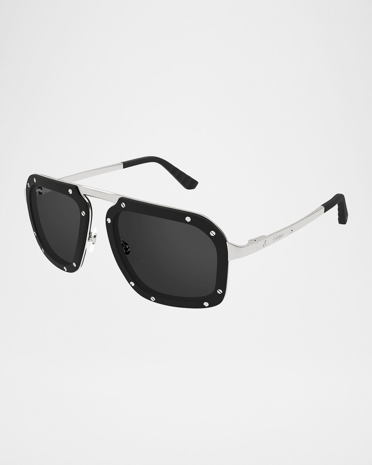 Cartier Men 's Oversized Metal Rectangle Sunglasses | Thumbnail 3 Cartier Men 's Oversized Metal Rectangle Sunglasses | Thumbnail 3