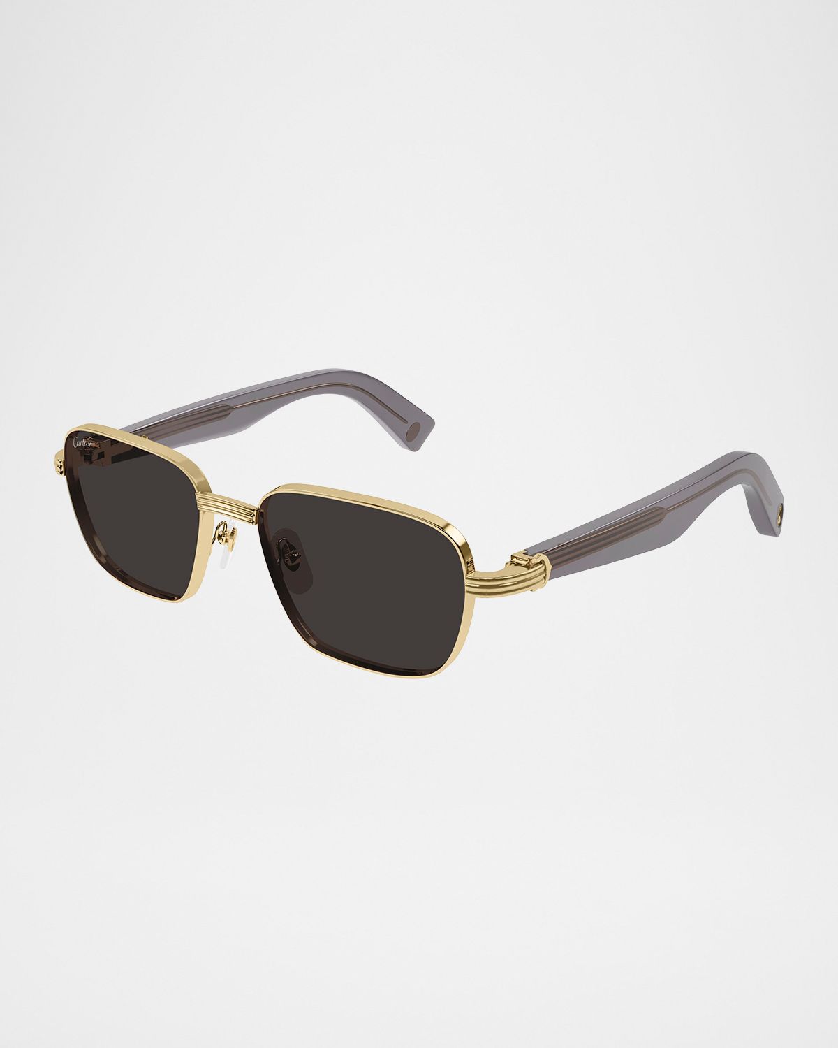 Cartier Men 's C-Hinge Metal Rectangle Sunglasses | Thumbnail 3 Cartier Men 's C-Hinge Metal Rectangle Sunglasses | Thumbnail 3